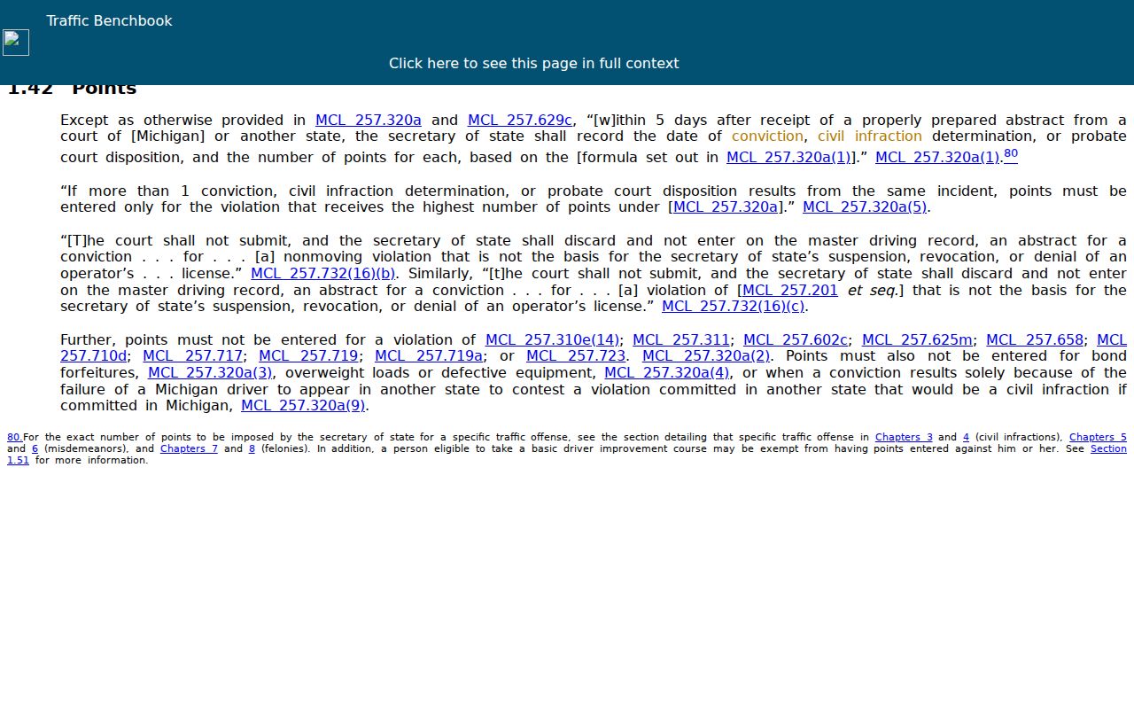 Oscoda County traffic court records Michigan Judicial Institute reporting procedure