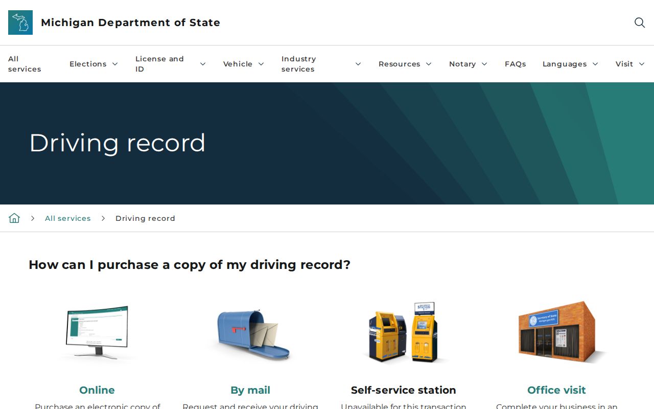 Oscoda County traffic court records separate Michigan Secretary of State driving record source